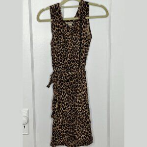 Lucky Cheetah Print Dress with Side-tie
